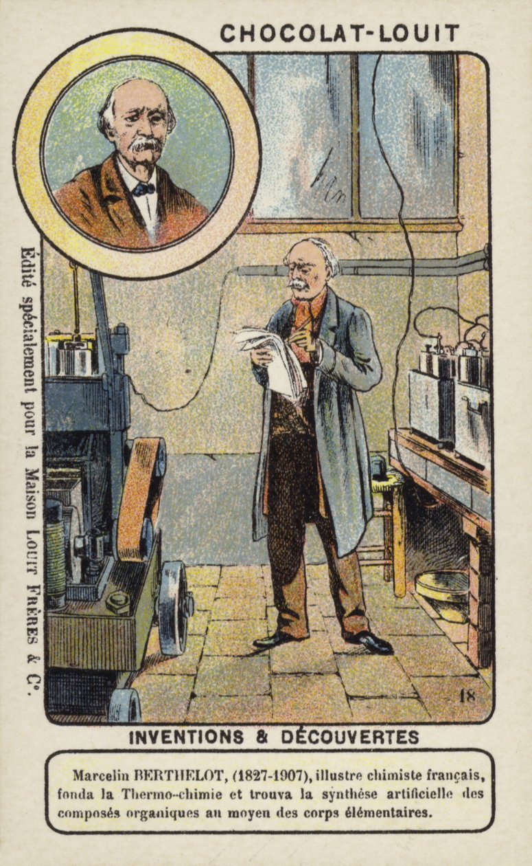 Marcelin Berthelot, francuski chemik (chromolit) autorstwa French School