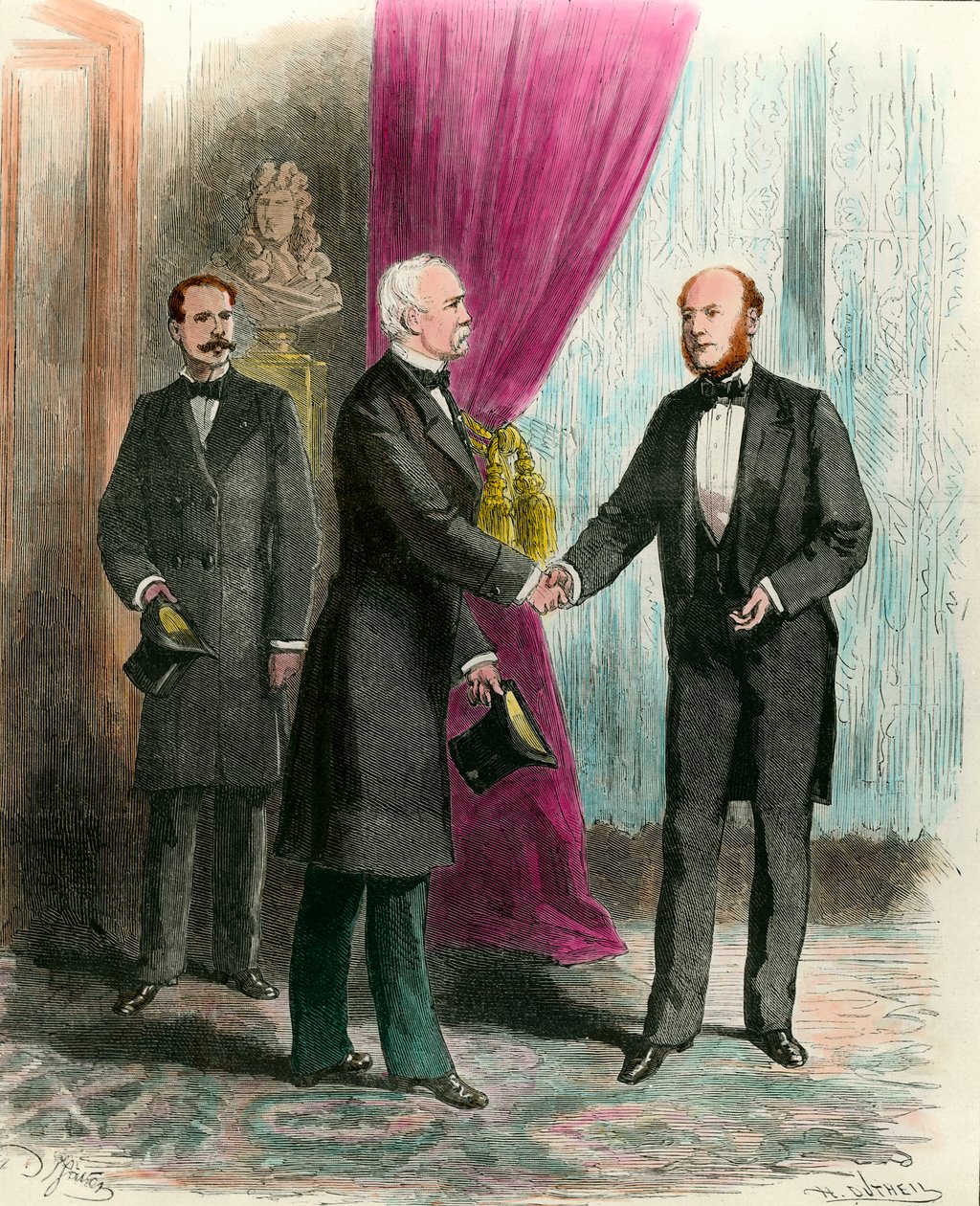 Marechal Mac Mahon (1808-1898) z wizytą u nowego prezydenta republiki Julesa Grevy