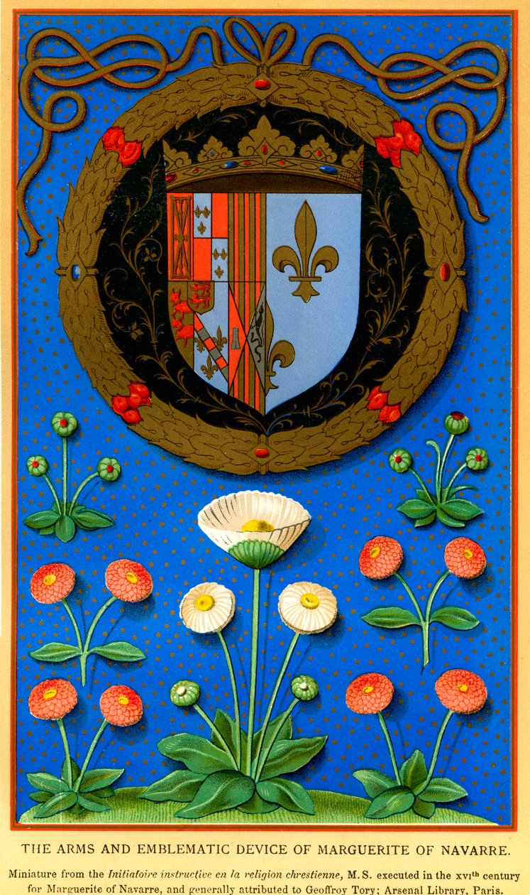 Symboliczne urządzenie Marguerite de Navarre autorstwa French School