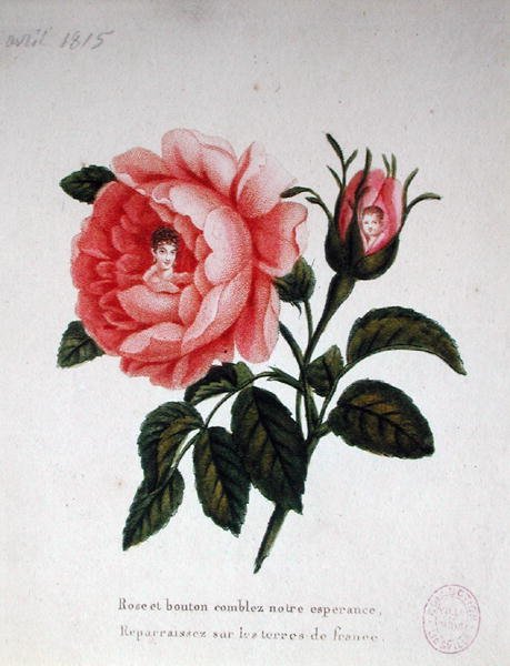 Marie-Louise (1791-1847) z synem, królem Rzymu (1811-32) autorstwa French School