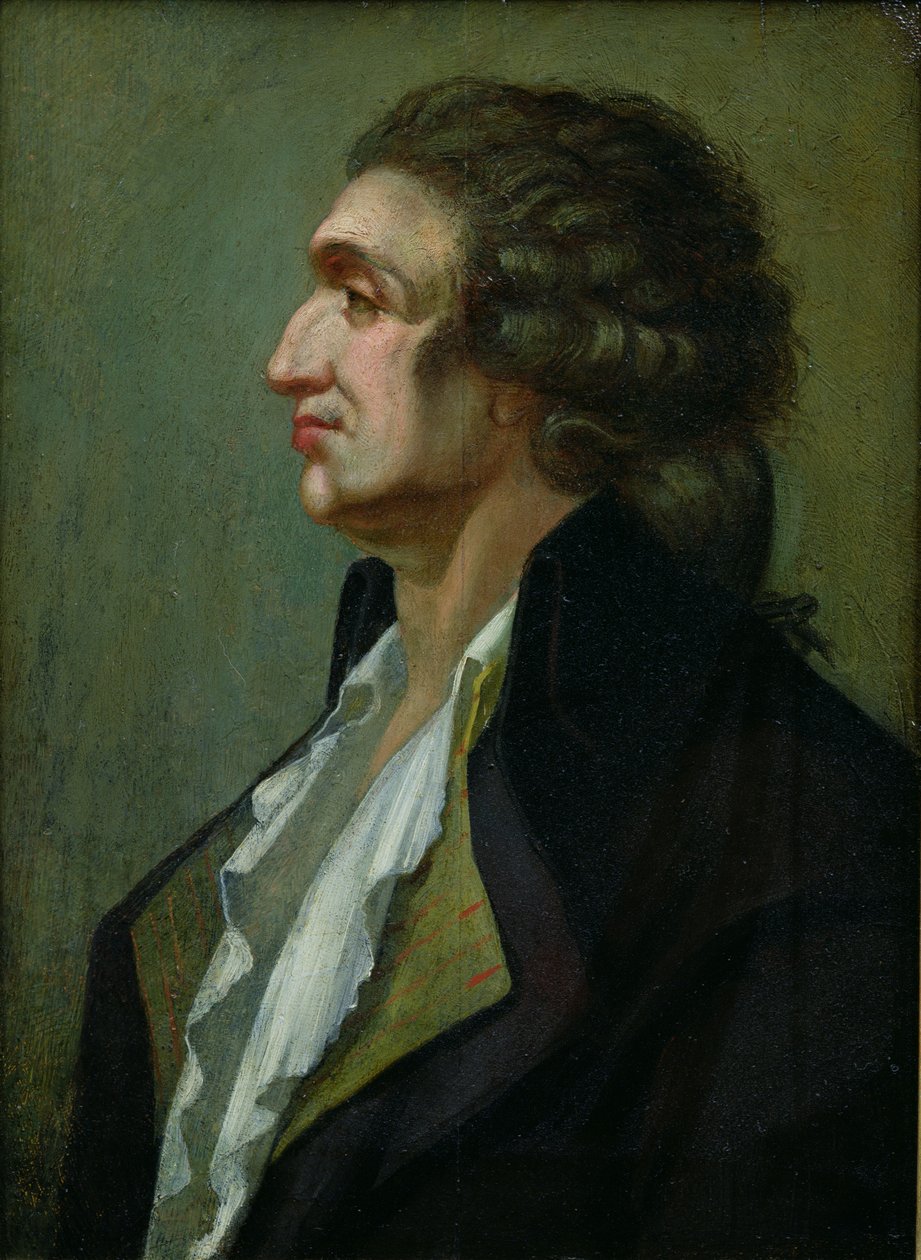 Marie Jean Antoine Nicolas de Caritat (1743-94) Marquis de Condorcet (olej na płótnie) autorstwa French School