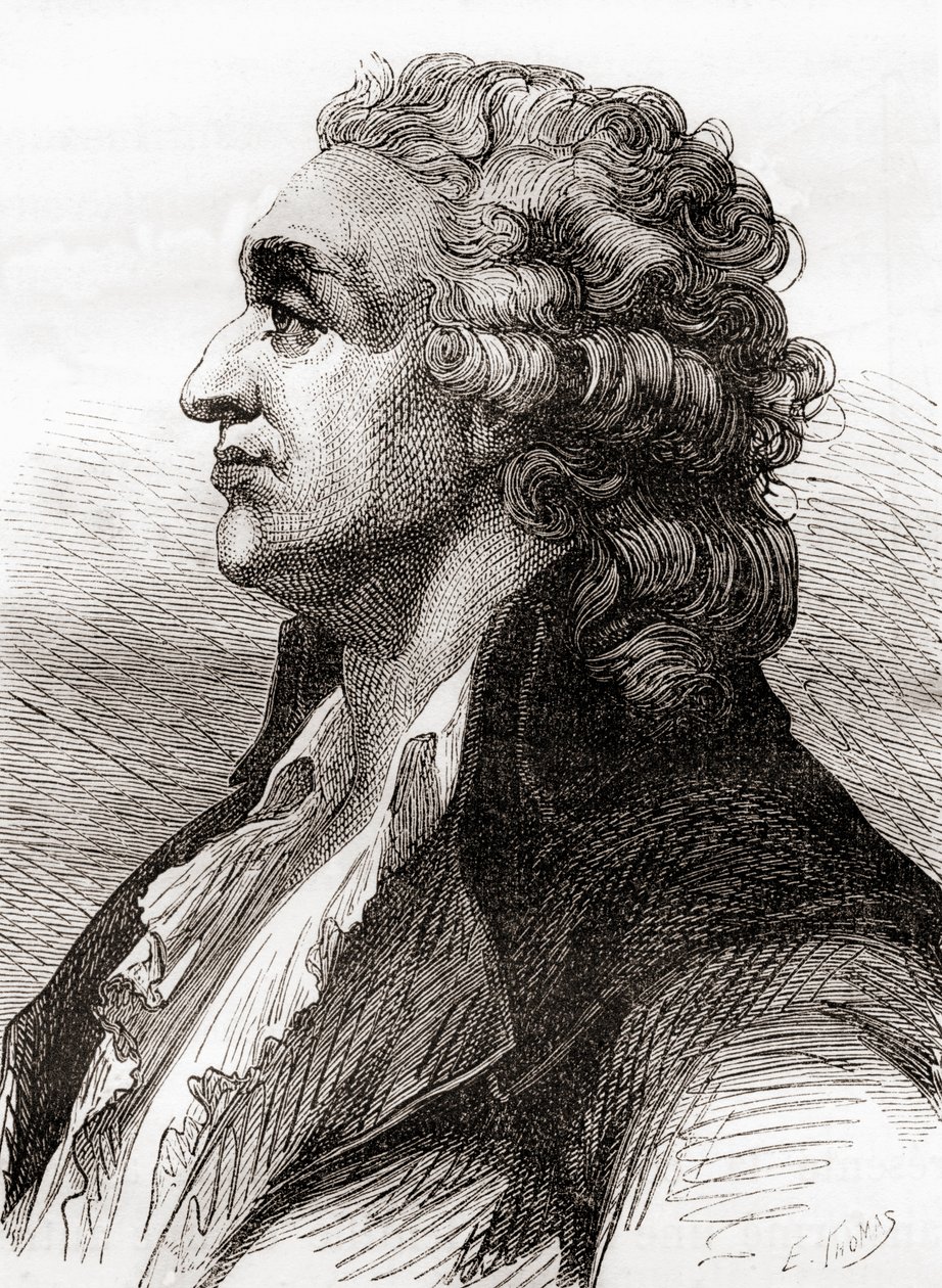 Marie Jean Antoine Nicolas de Caritat, markiz de Condorcet, z „Les Merveilles de la Science”, wydana ok. 1870 r. (rycina) autorstwa French School