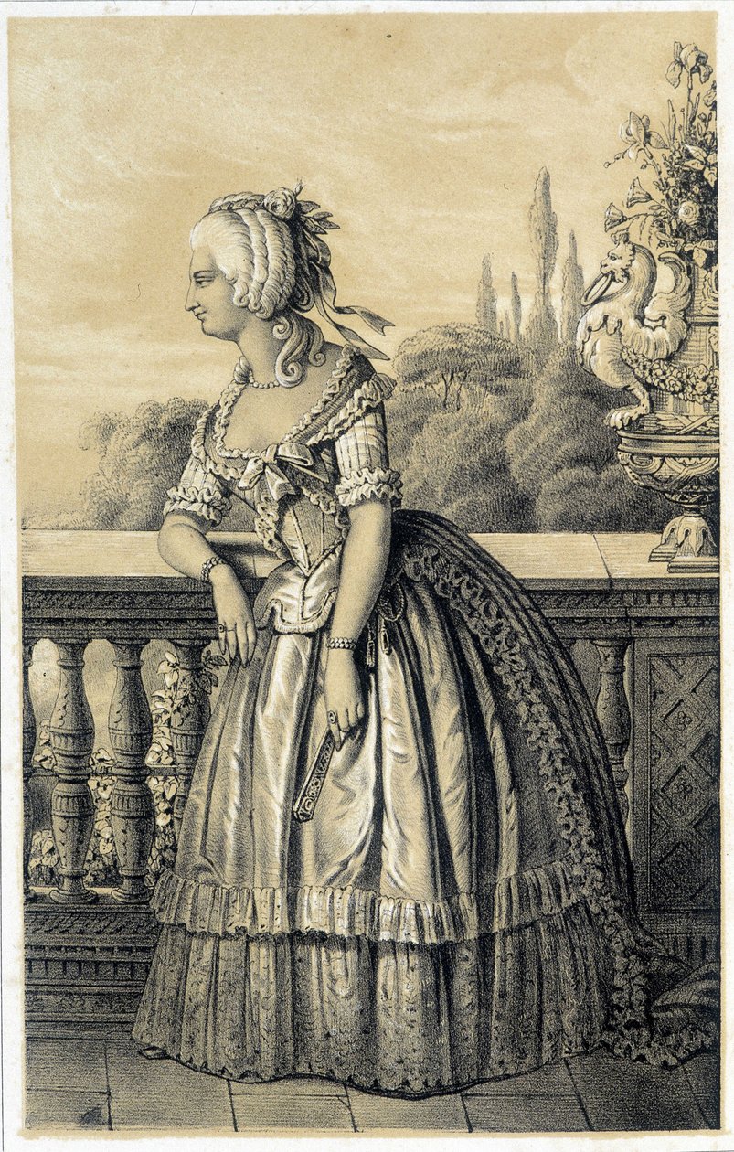 Marie Therese de Savoie Carignan (1749-1792), księżniczka Lamballe - w „Historical Gallery of the French Revolution” ”Albert Maurin, wyd. Paryż 1843 autorstwa French School