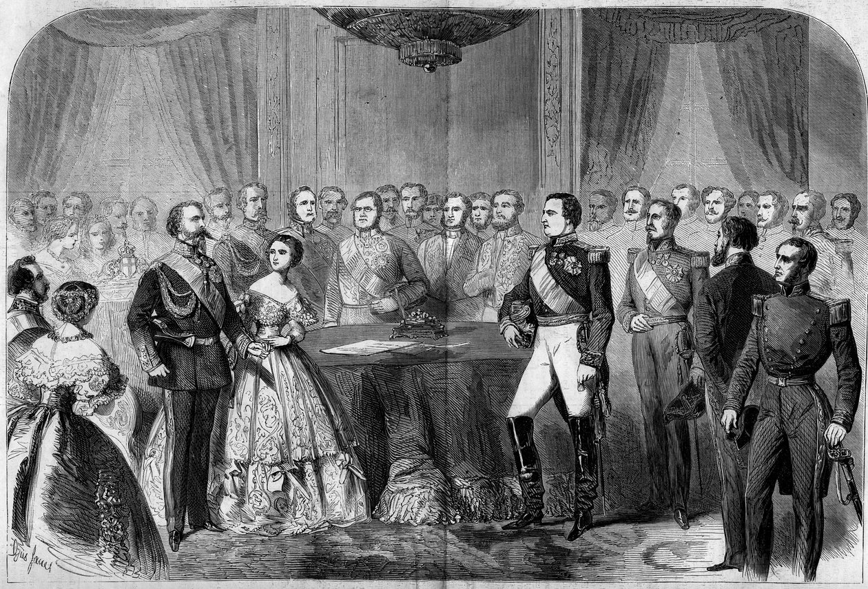 Małżeństwo księcia Napoleona (1822-1891) i księżniczki Klotyldy Sabaudzkiej (1843-1911) autorstwa French School