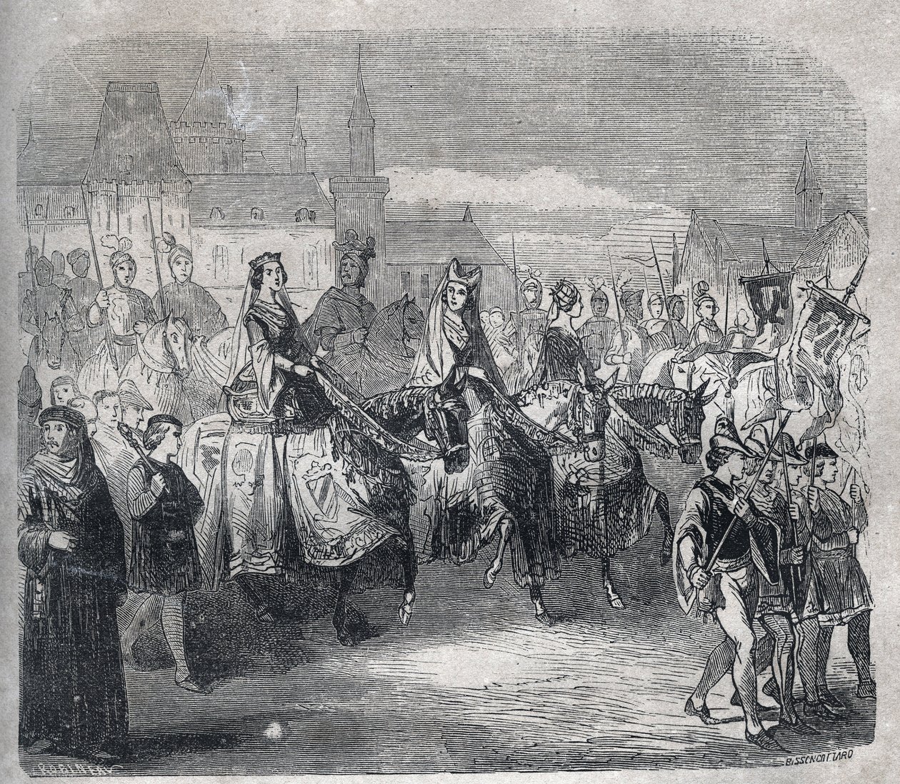 Małżeństwa króla Ludwika X Hutina (1289-1316) i jego braci Filipa (wówczas Filipa V Długiego autorstwa French School