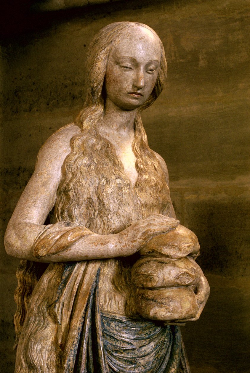 Maria Magdalena, koniec XV w. (kamień polichromowany) (patrz też 248112, 252685, 252686) autorstwa French School