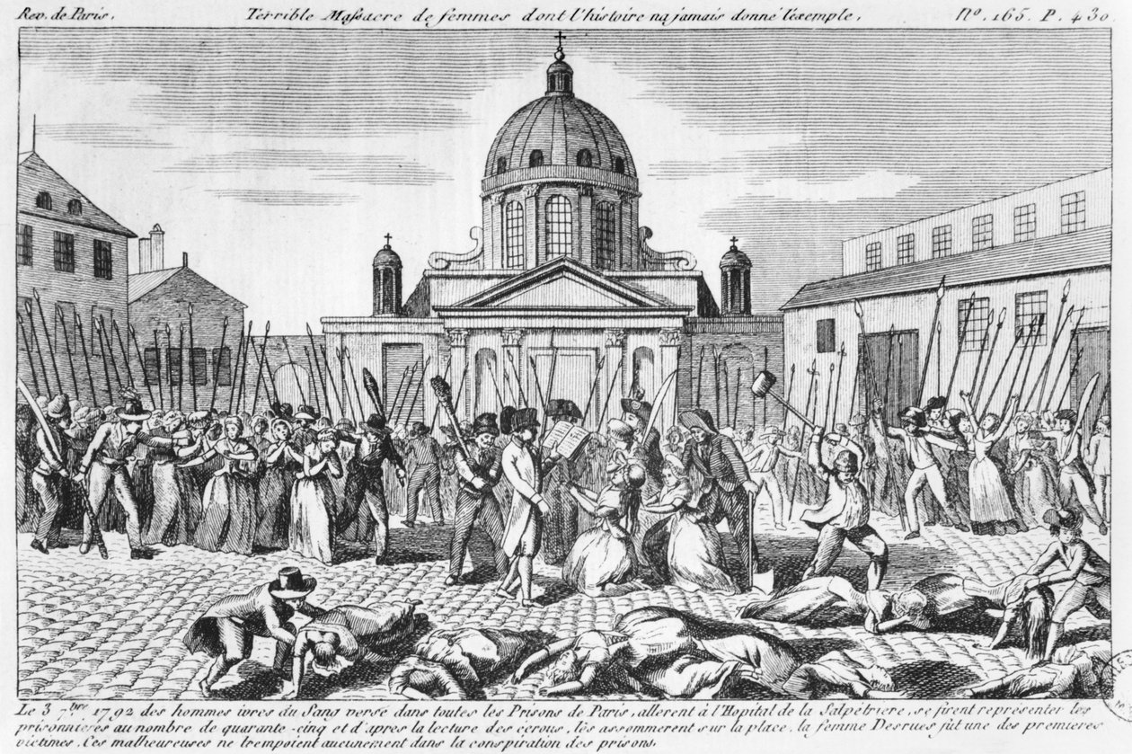 Masakra kobiet w Hopital La Salpetriere, 3 września 1792 r. autorstwa French School