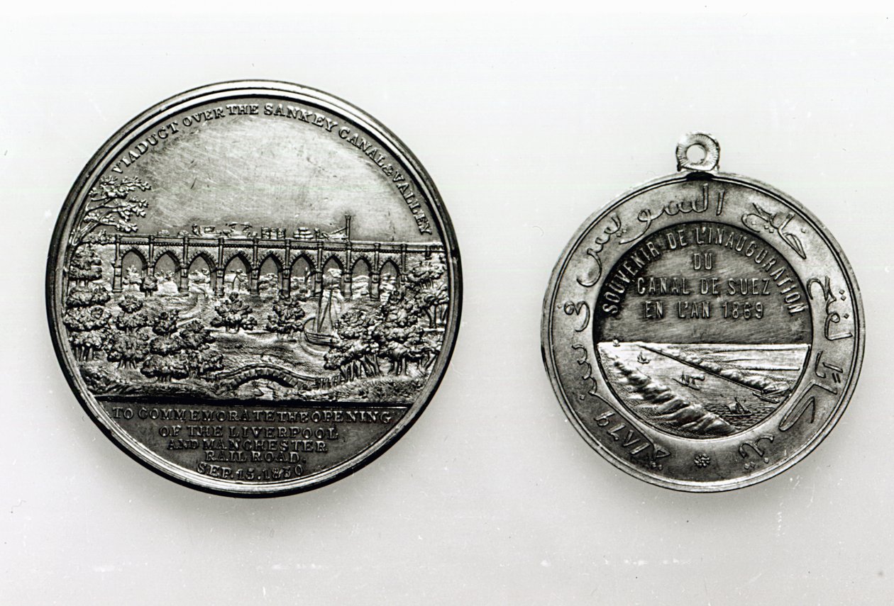 Medal upamiętniający otwarcie Kanału Sueskiego, 1869 (metal) autorstwa French School