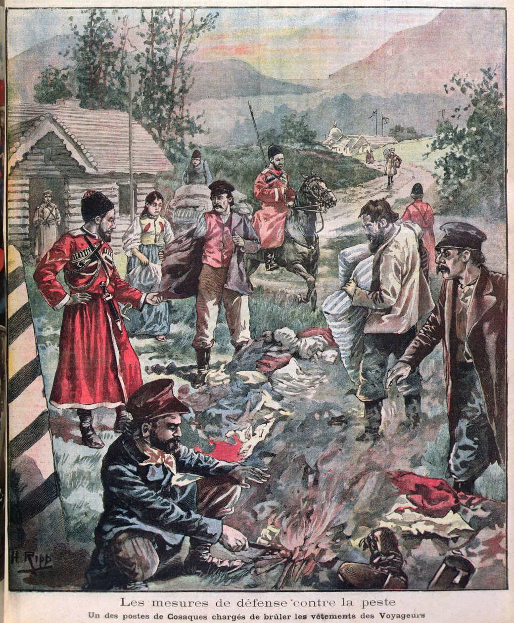 Metody zapobiegania zarazie, z Le Petit Journal, 1898 autorstwa French School