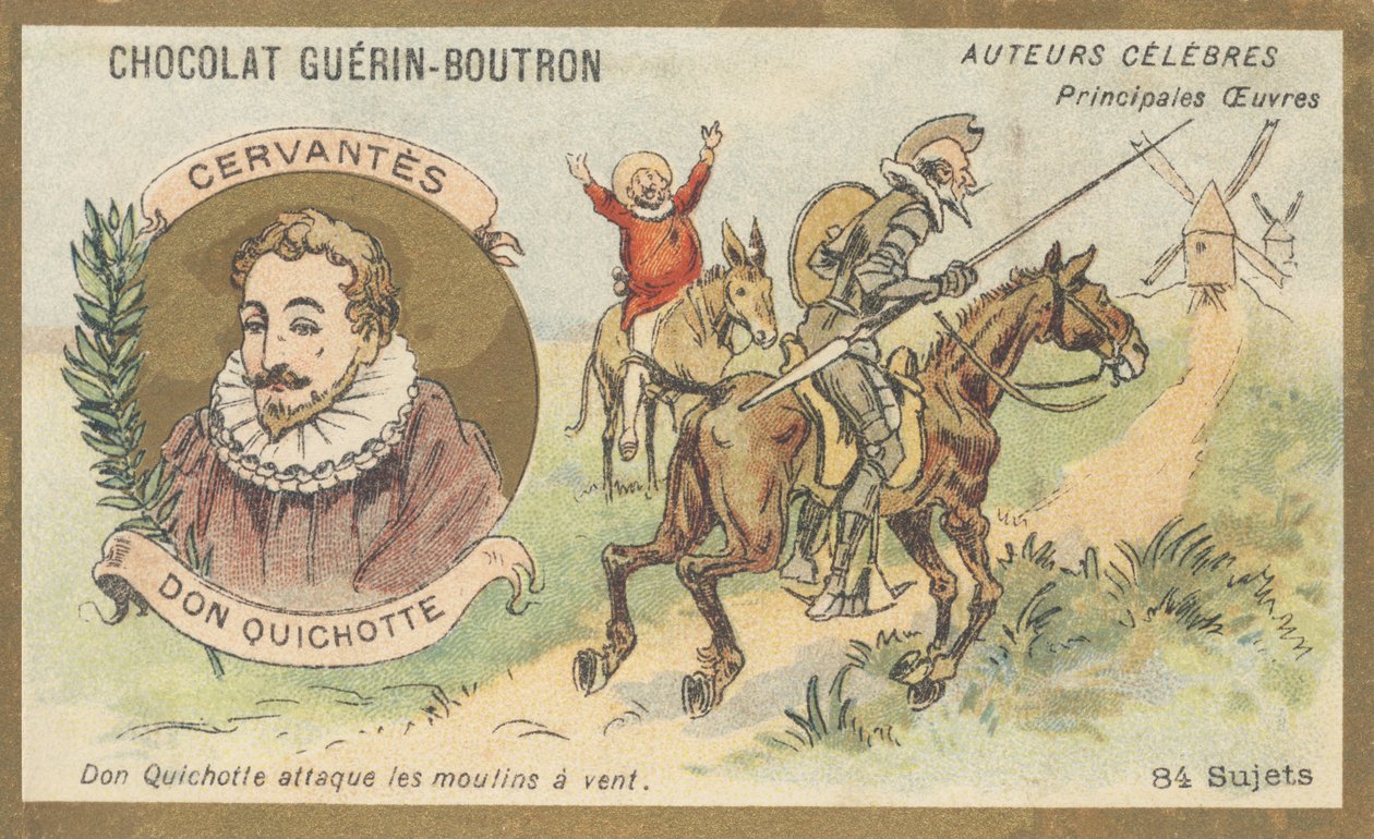 Miguel de Cervantes Saavedra (1547-1616), hiszpański powieściopisarz, poeta i dramaturg, autor „Don Kichota” (1605) autorstwa French School