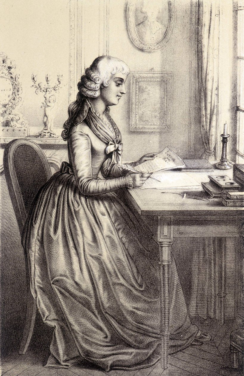 Mme Roland (1754 - 1793) - w „Galerii Historycznej Rewolucji Francuskiej” Albera Maurina autorstwa French School