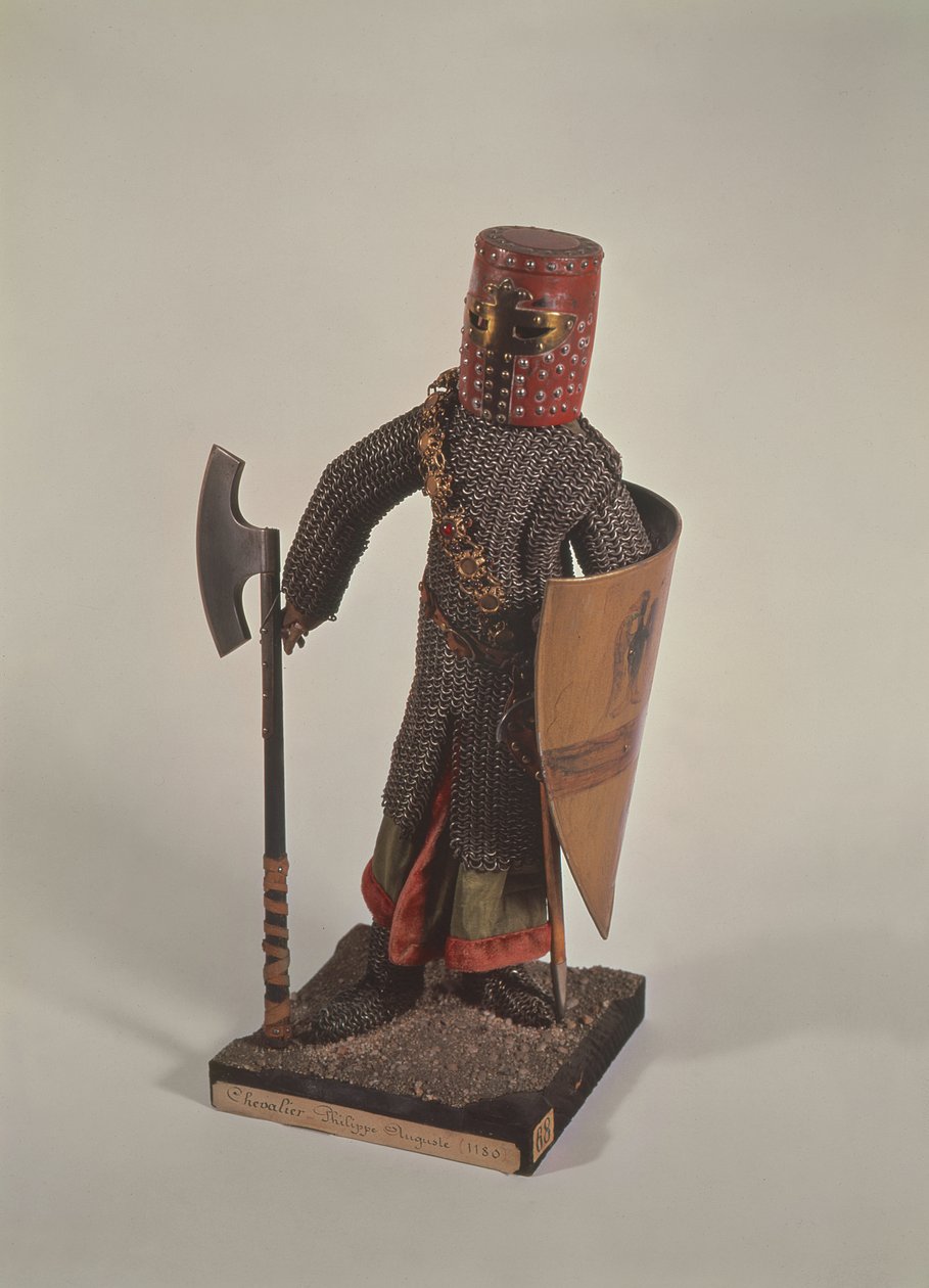 Model rycerza z czasów Philippe-Auguste (1165-1223) autorstwa French School