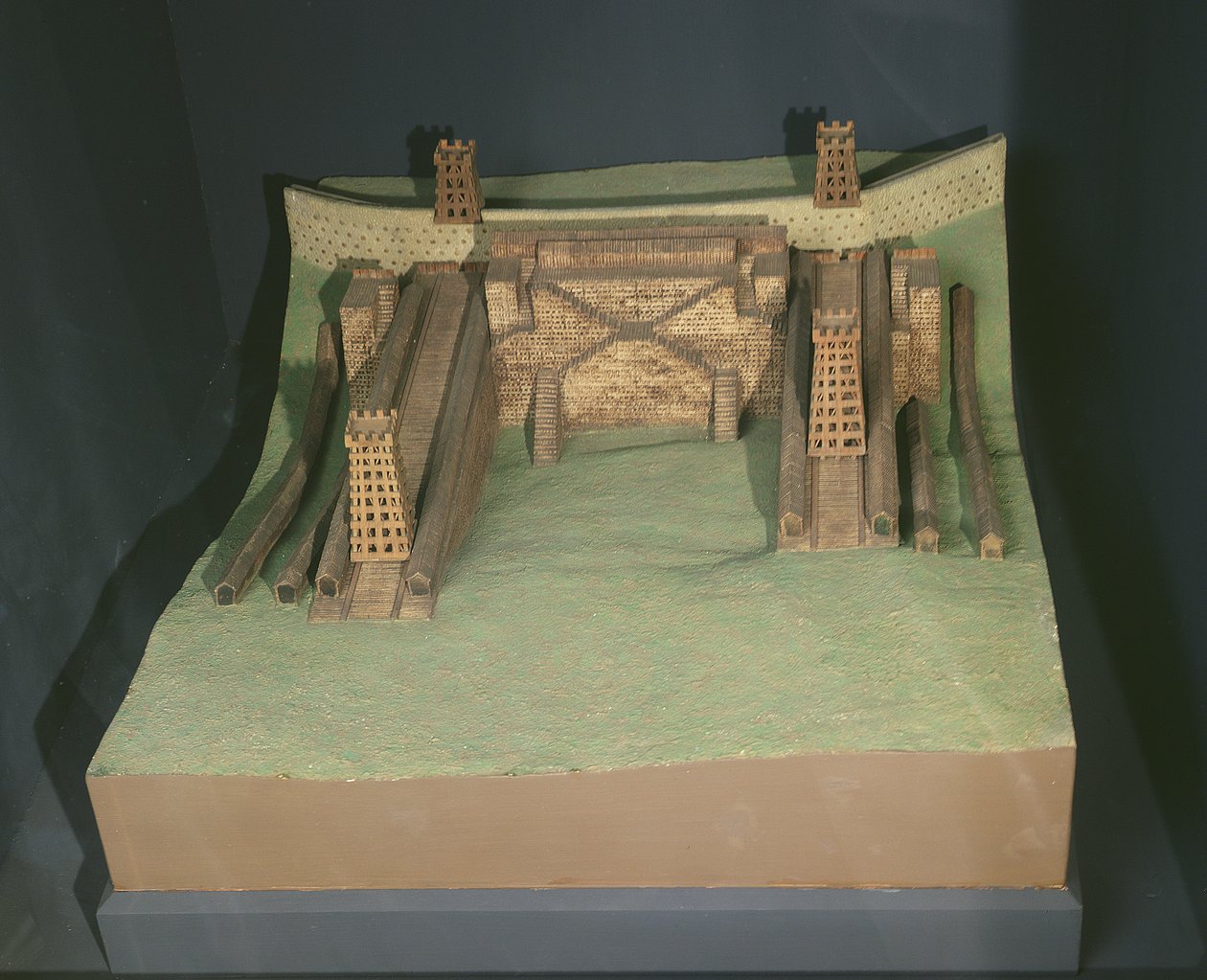 Model konstrukcji Juliusza Cezara (101-44 p.n.e.) przed Avaricum (Bourges) w 52 p.n.e. autorstwa French School