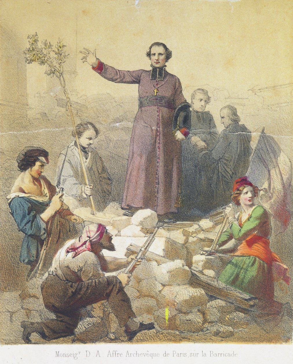 Monseigneur Affre (1793-1848) 25 czerwca 1848 autorstwa French School