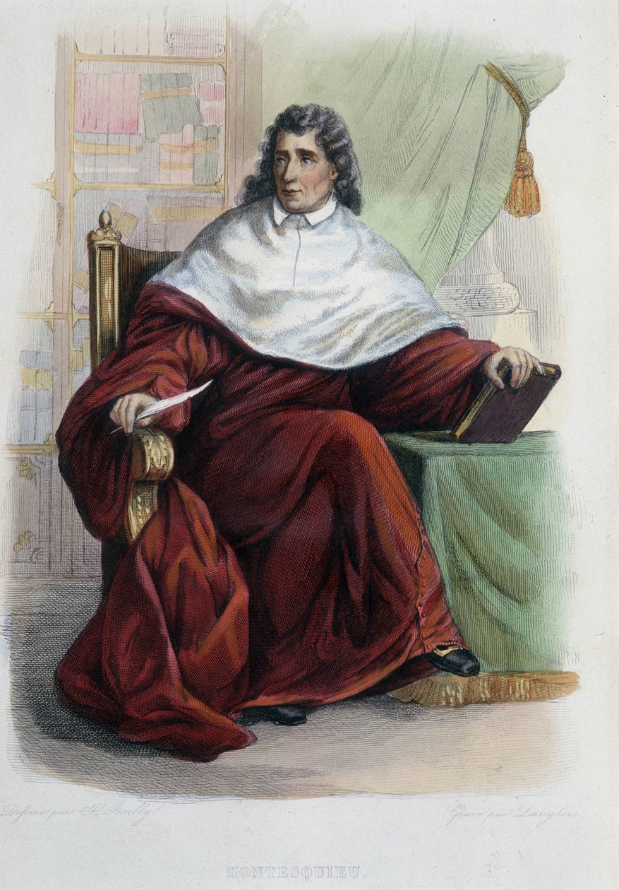 Montesquieu - w Ed. Mennechet, "Le Plutarque francais autorstwa French School