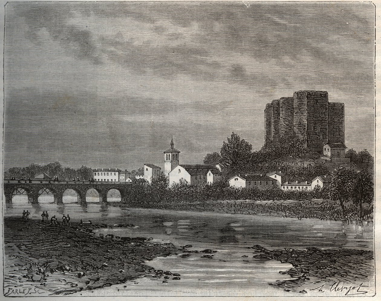 Montrond-les-Bains (Montrond les Bains) departament Loary w regionie Rodan-Alpy - rycina w „La France illustree: geografia, historia, administracja statystyczna” autorstwa V.-A. Słodowo-Brązowy. 1884 autorstwa French School