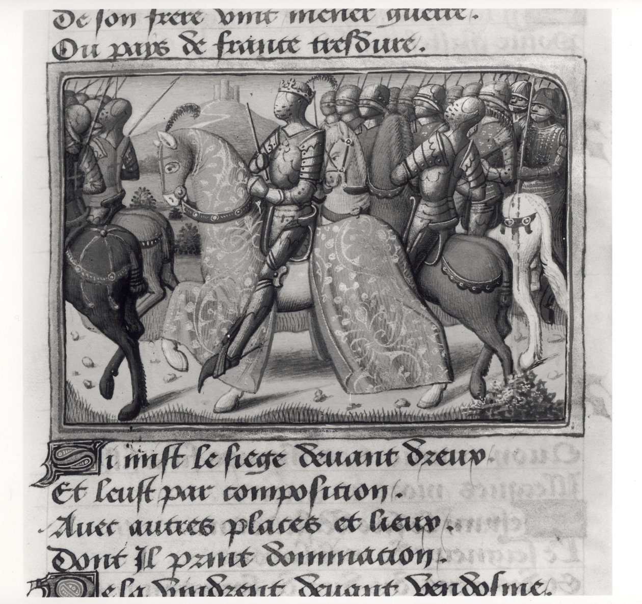 Ms.Fr.5054 fol.26 r Karol VII (1403-61) i Joanna d