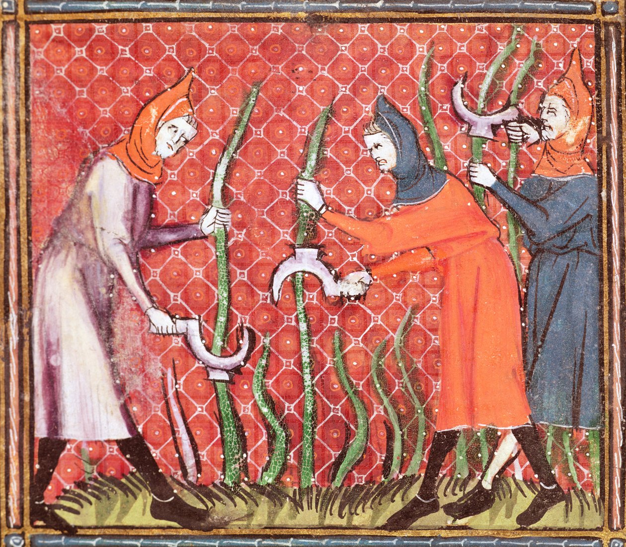 Ms 1044 f.120 Wycinanie drzew, z Ovide Moralise autorstwa Chretiena Legouais autorstwa French School