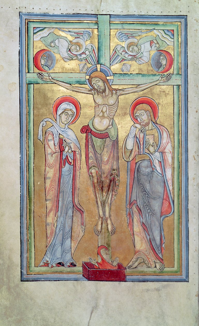 Ms 108 f.58v Ukrzyżowanie, z sakramentarza św autorstwa French School