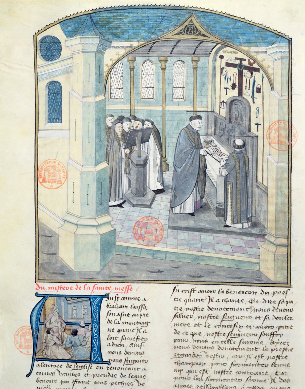 Ms 1560 Tajemnica Mszy Świętej z Fleur des Histoires autorstwa French School