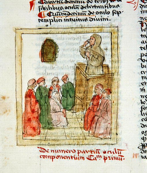 Ms 1733 Nauczyciel kształcący uczniów (welin) autorstwa French School