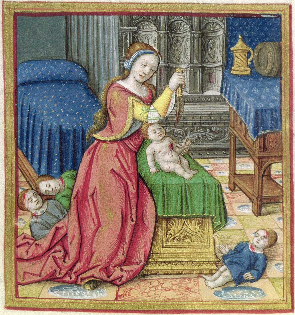 Ms 17 Athaliah (zm. 837 pne) z Żywotów sławnych kobiet, ok. 1505 autorstwa French School