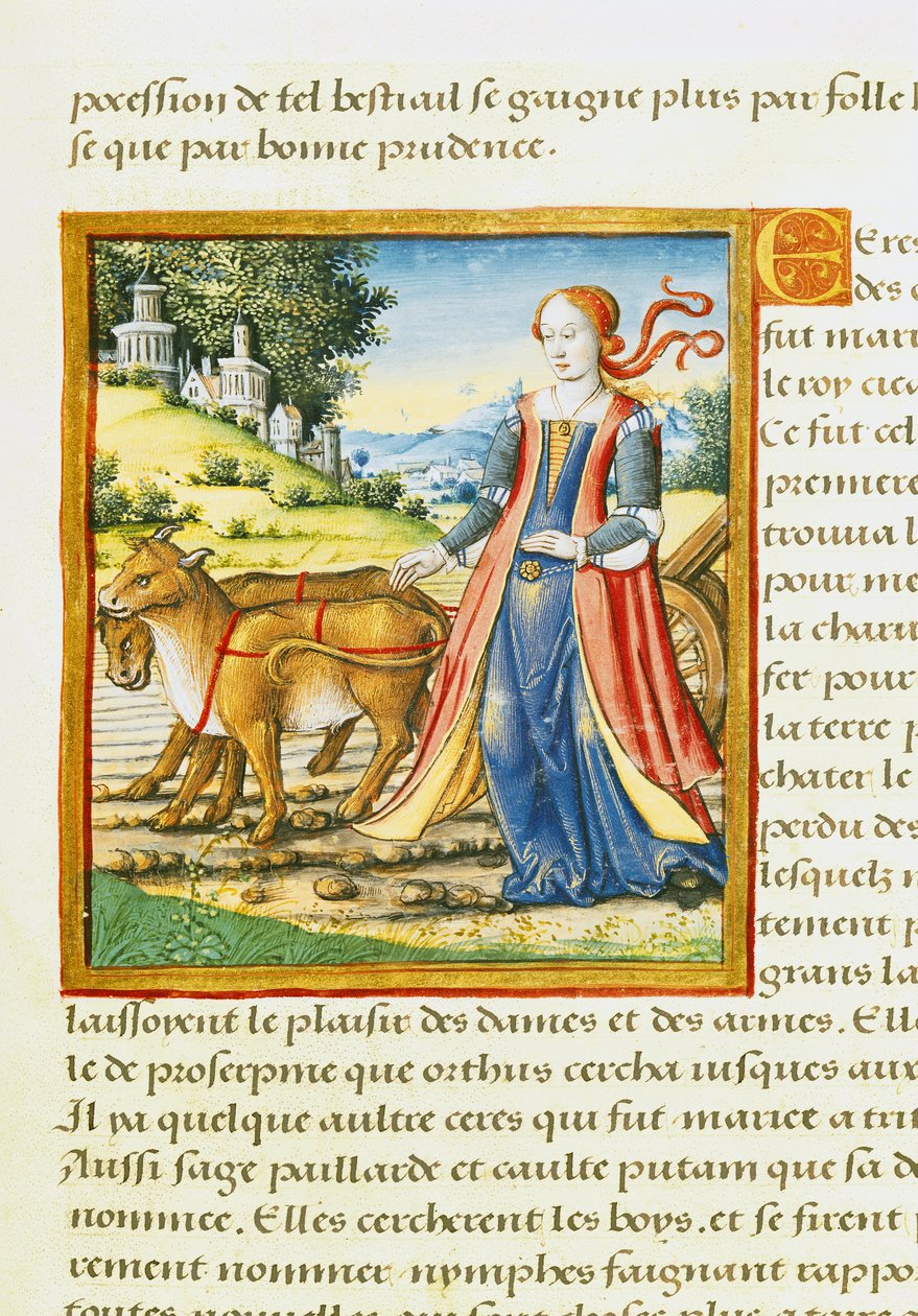 Ms 17 Ceres, z Żywotów sławnych kobiet, ok. 1505 autorstwa French School