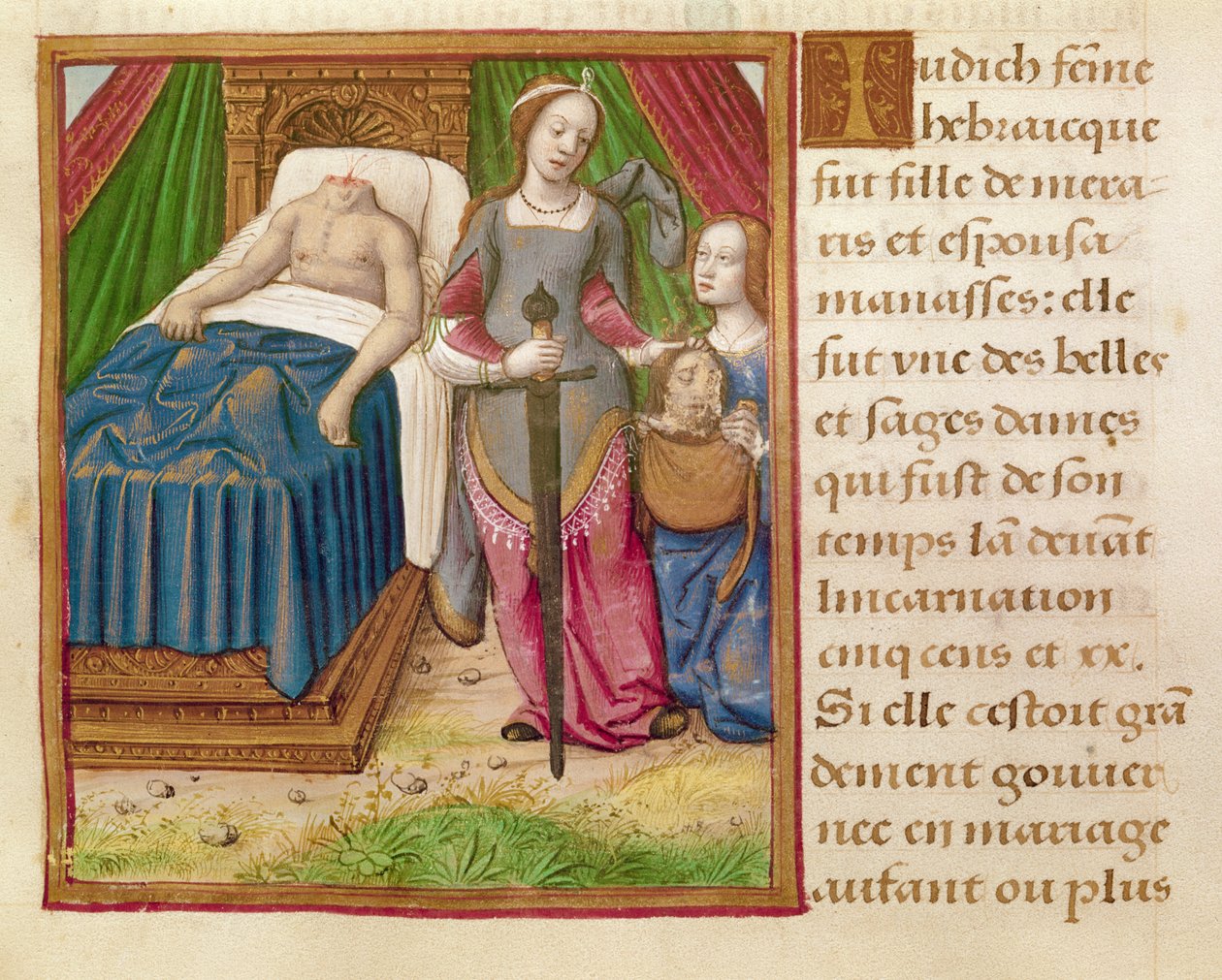 Ms 17 Judyta, z "Vie des Femmes Celebres", ok. 1505 (pergamin) autorstwa French School