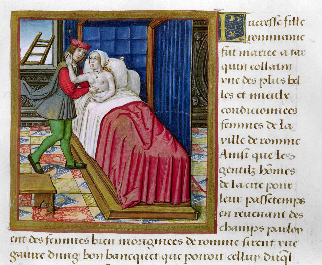 Ms 17 Lucretia, z Żywotów sławnych kobiet, ok.1505 autorstwa French School
