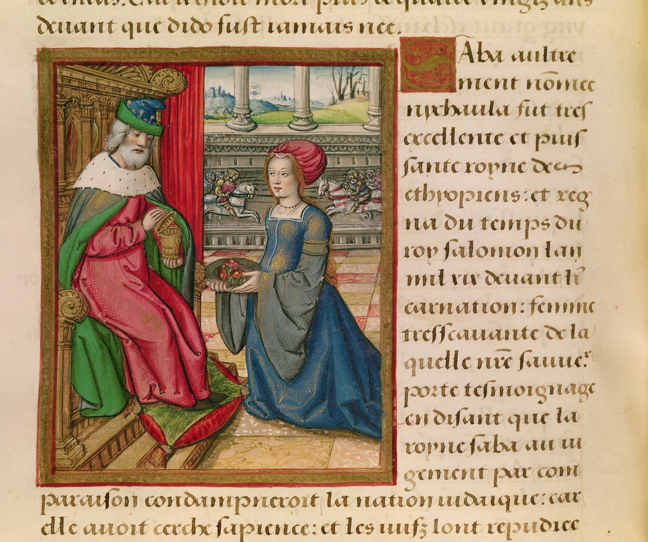 Ms 17 Królowa Saby, z Żywotów sławnych kobiet, ok. 1505 autorstwa French School