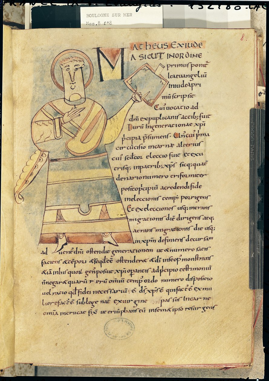 Ms 18 f.8 Św. Mateusz Ewangelista autorstwa French School