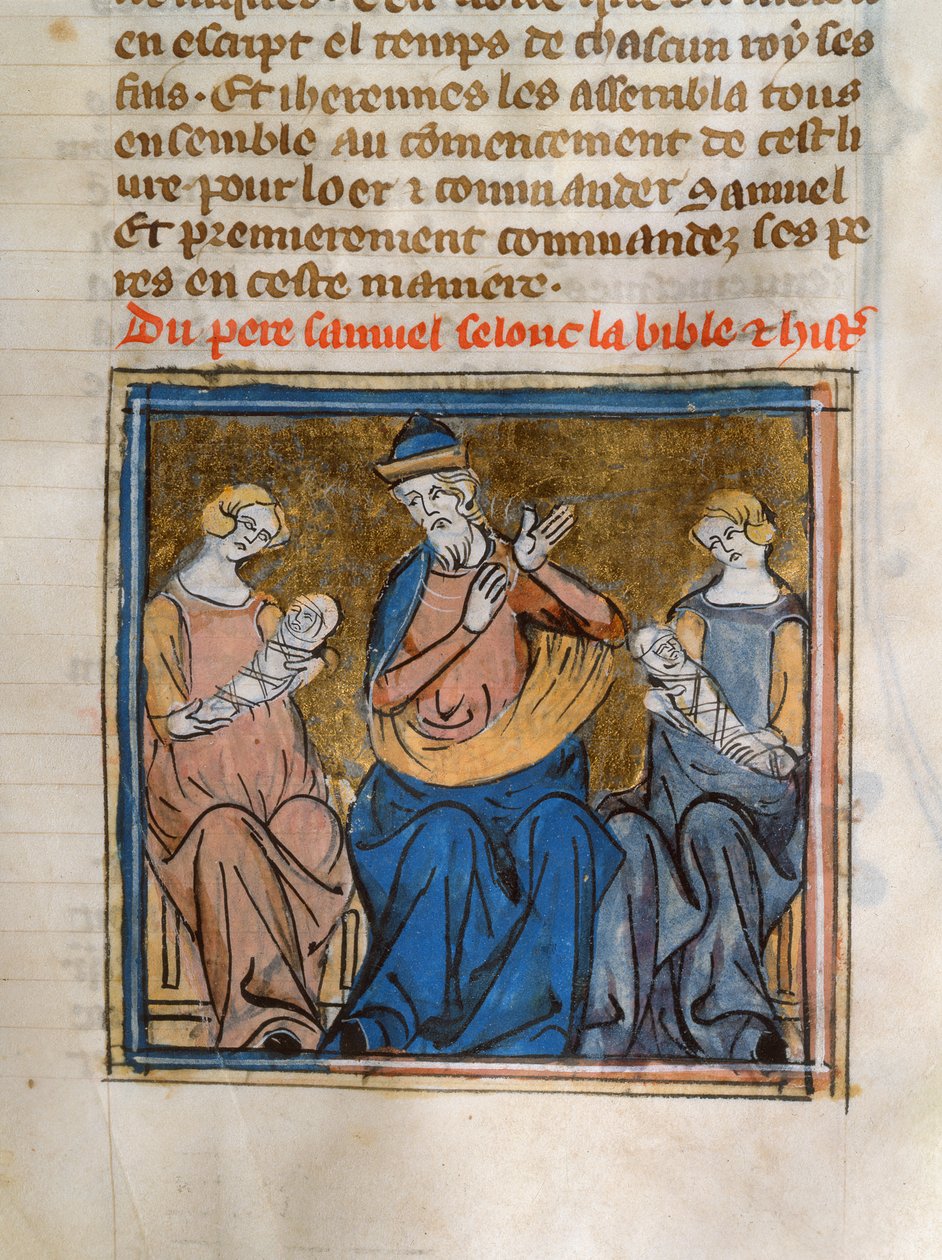 Ms 22 Samuel i jego synowie Joel i Abijasz autorstwa French School