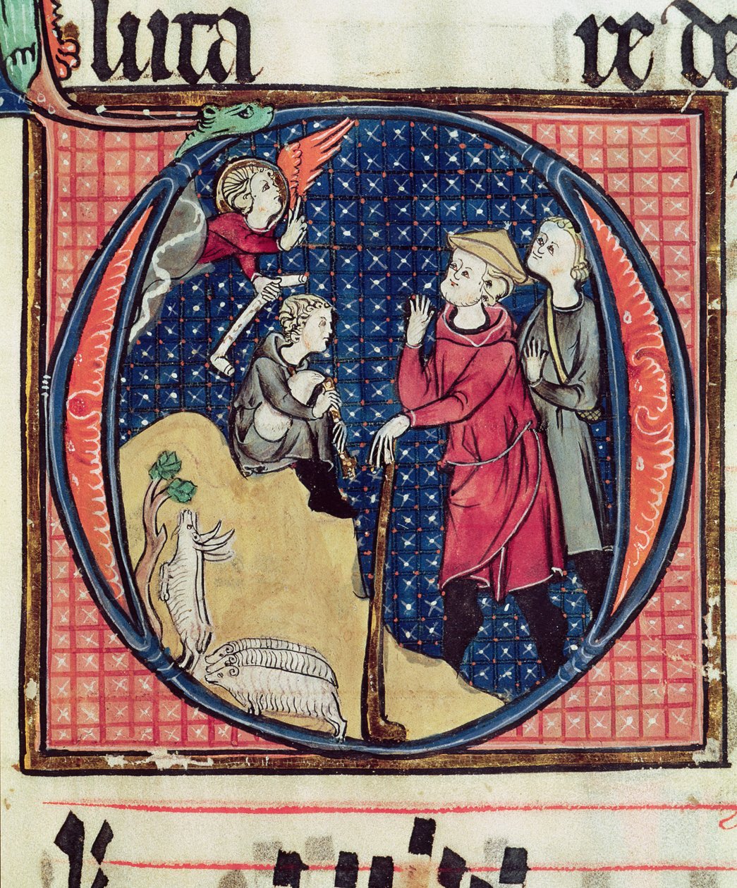 Ms 240 k.16 Zwiastowanie pasterzom z antyfonału, 1257 autorstwa French School