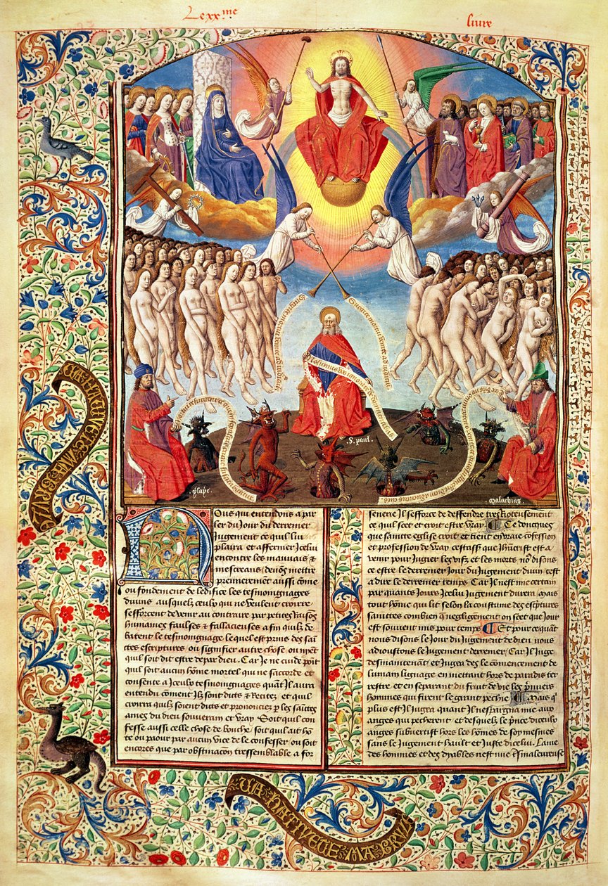 Ms 246 fol.371v Sąd Ostateczny, z De Civitate Dei św. Augustyna z Hippony (354-430) autorstwa French School