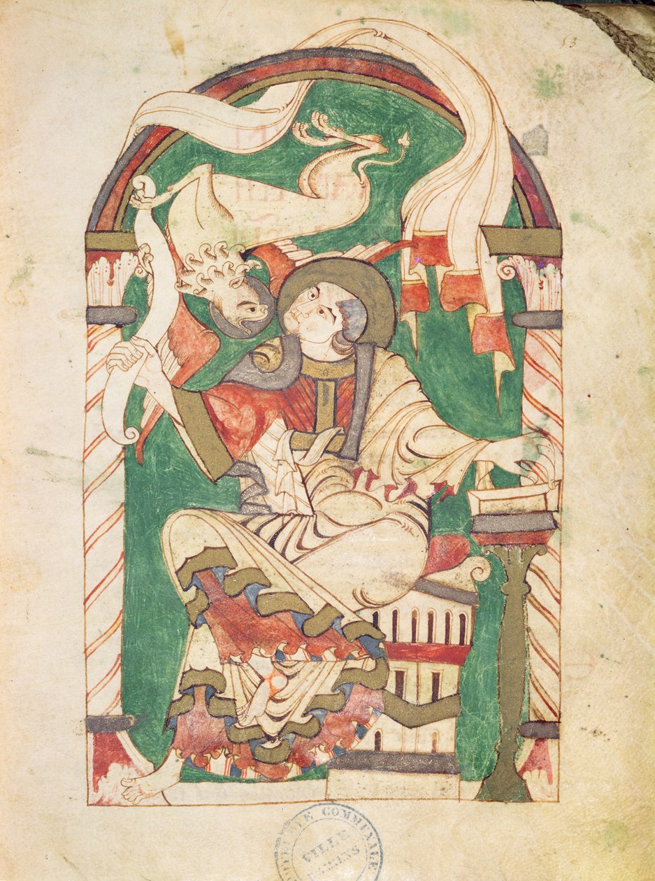 Ms 24 fol.53 Św. Marek, z ewangelii z opactwa Corbie autorstwa French School