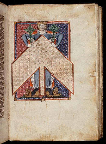 Ms. 262, f.71r: Drzewo pokrewieństwa z Decretum Gracjana, ok. 1300 (welum) autorstwa French School
