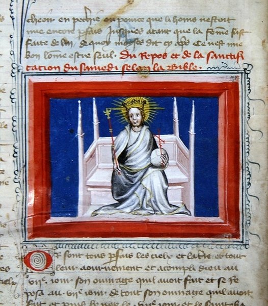 Ms 314 Bóg w majestacie, z Biblii des Grands Augustins autorstwa French School