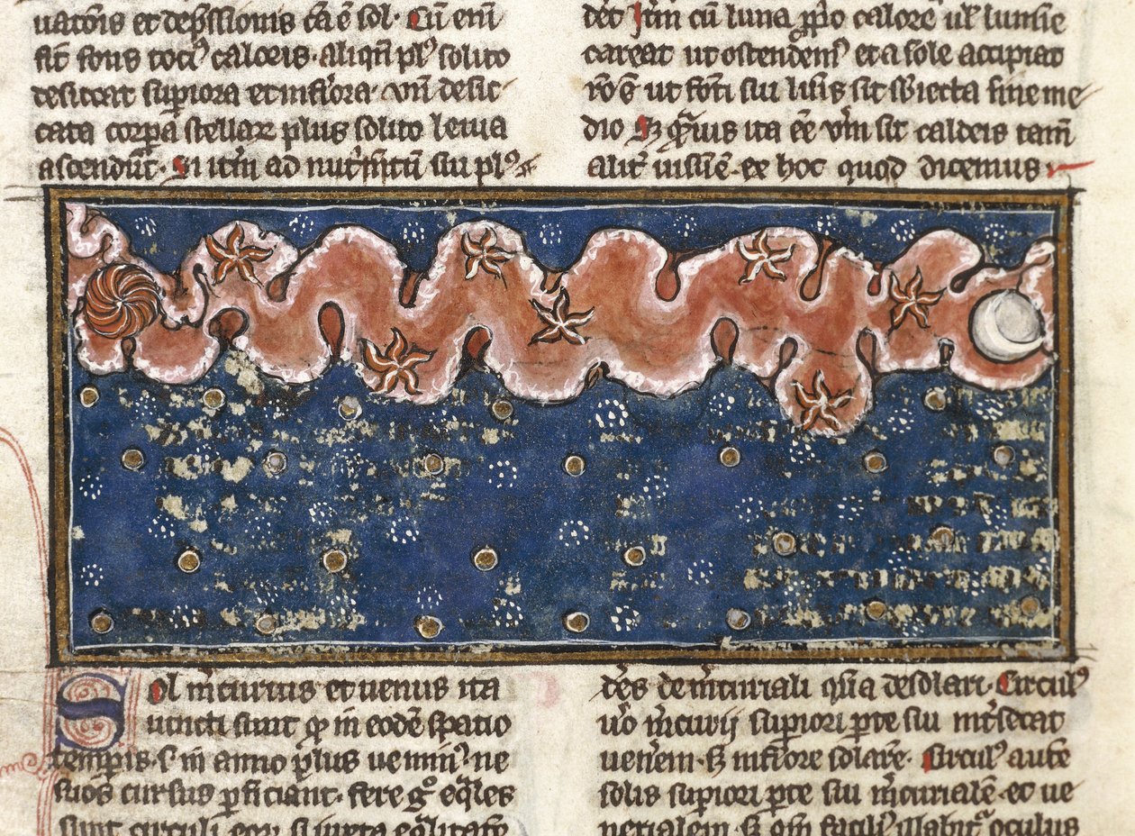Ms 320 Fol.192r Planets, z „De Natura rerum” Thomasa van Cantimpre (1201-72) (welum) autorstwa French School