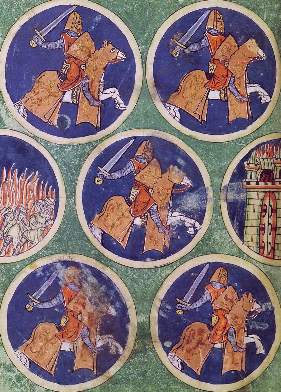 Ms 3516 fol.217v Pięciu Rycerzy autorstwa French School