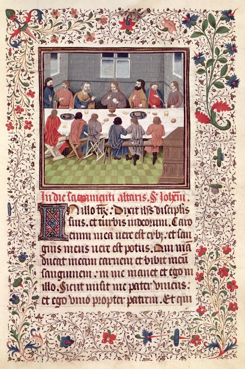 Ms 370 fol.184 Ostatnia Wieczerza autorstwa French School