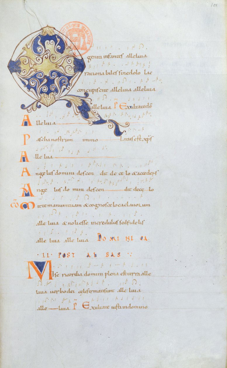 Ms 384 Antyfonarz opactwa Saint Denis, XI w. autorstwa French School