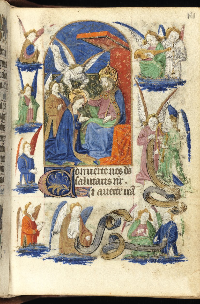 Ms 39-1950 f.111r Koronacja Matki Boskiej (welum) autorstwa French School