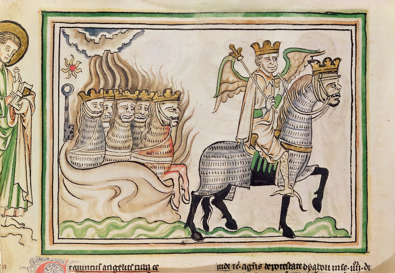 Ms 422 f.33v Upadek Gwiazdy Szatana autorstwa French School