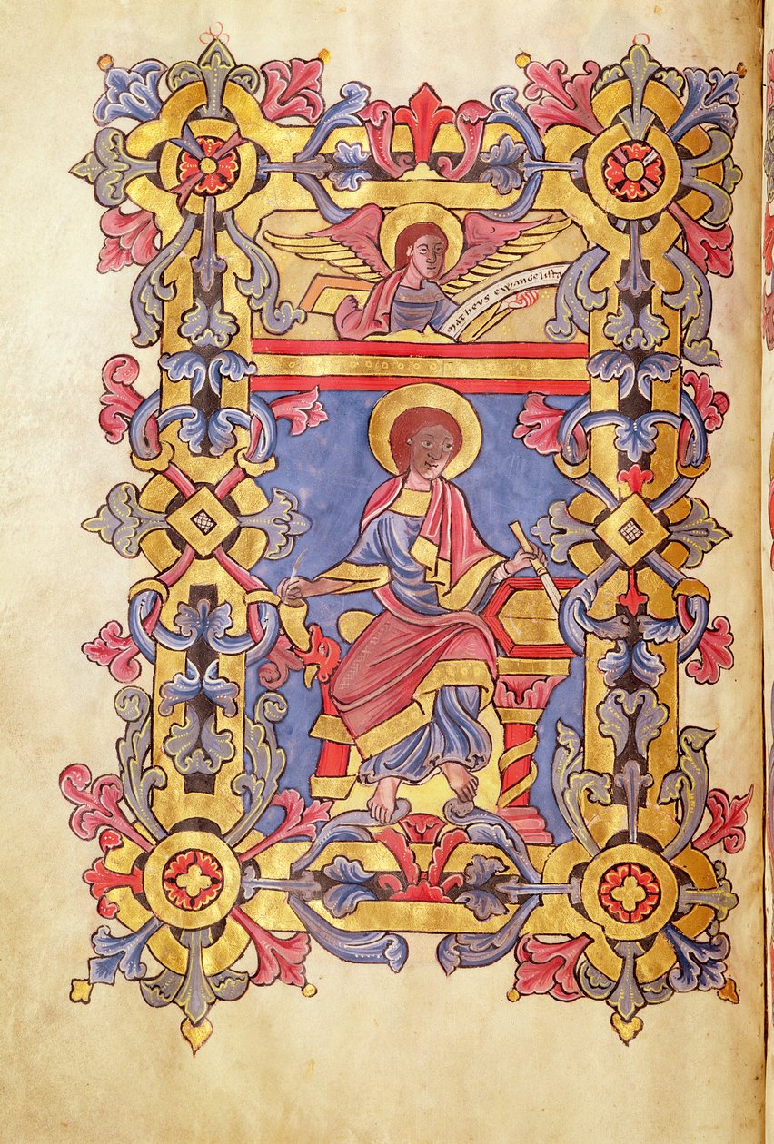 Ms 479 St. Matthew, z Ewangelii opactwa de Cysoing autorstwa French School