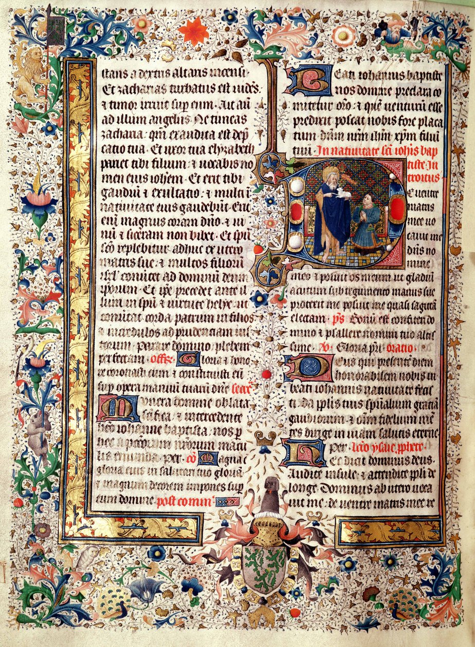 Ms 626 fol.174v Św. Jan Chrzciciel, z Mszału Jana de Lannoy autorstwa French School