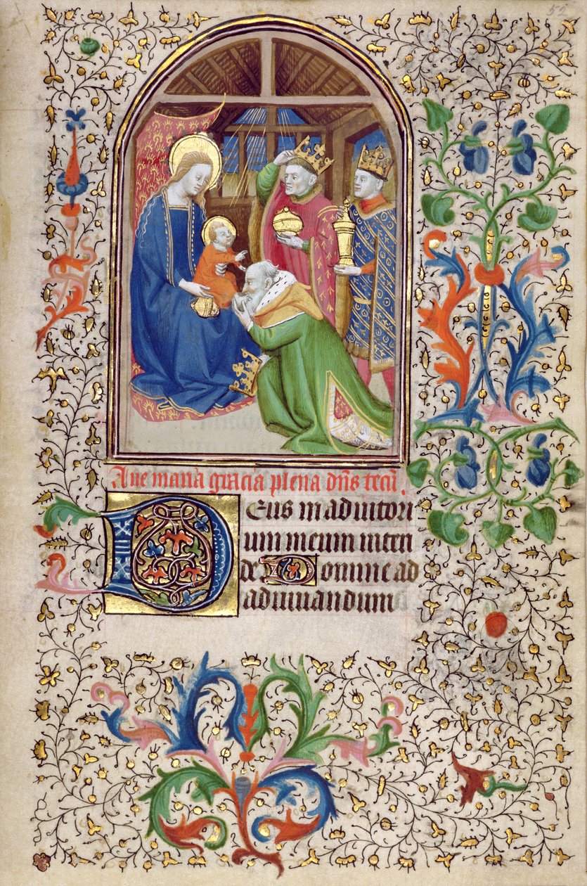 Ms 66 f.52r Adoracja Trzech Króli, Amiens autorstwa French School