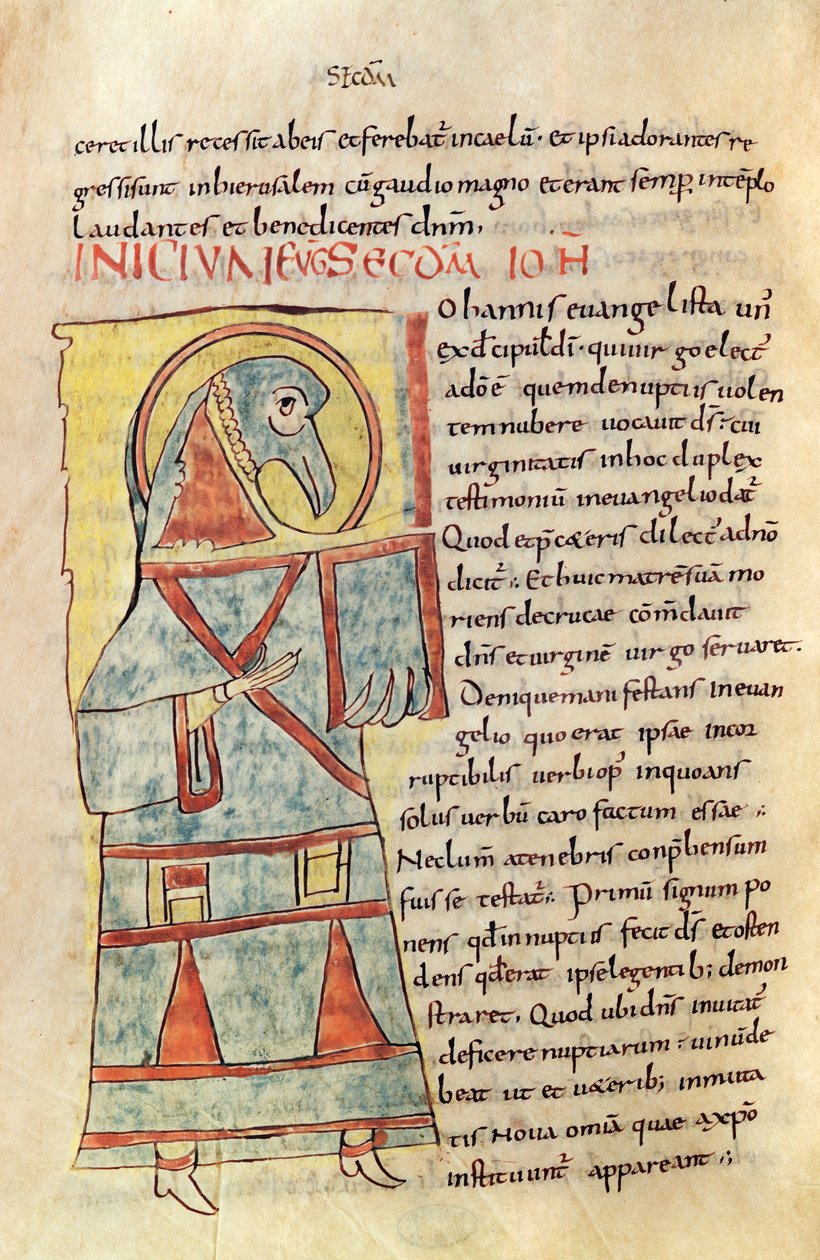 Ms 8 f.95v Św. Jan Ewangelista autorstwa French School