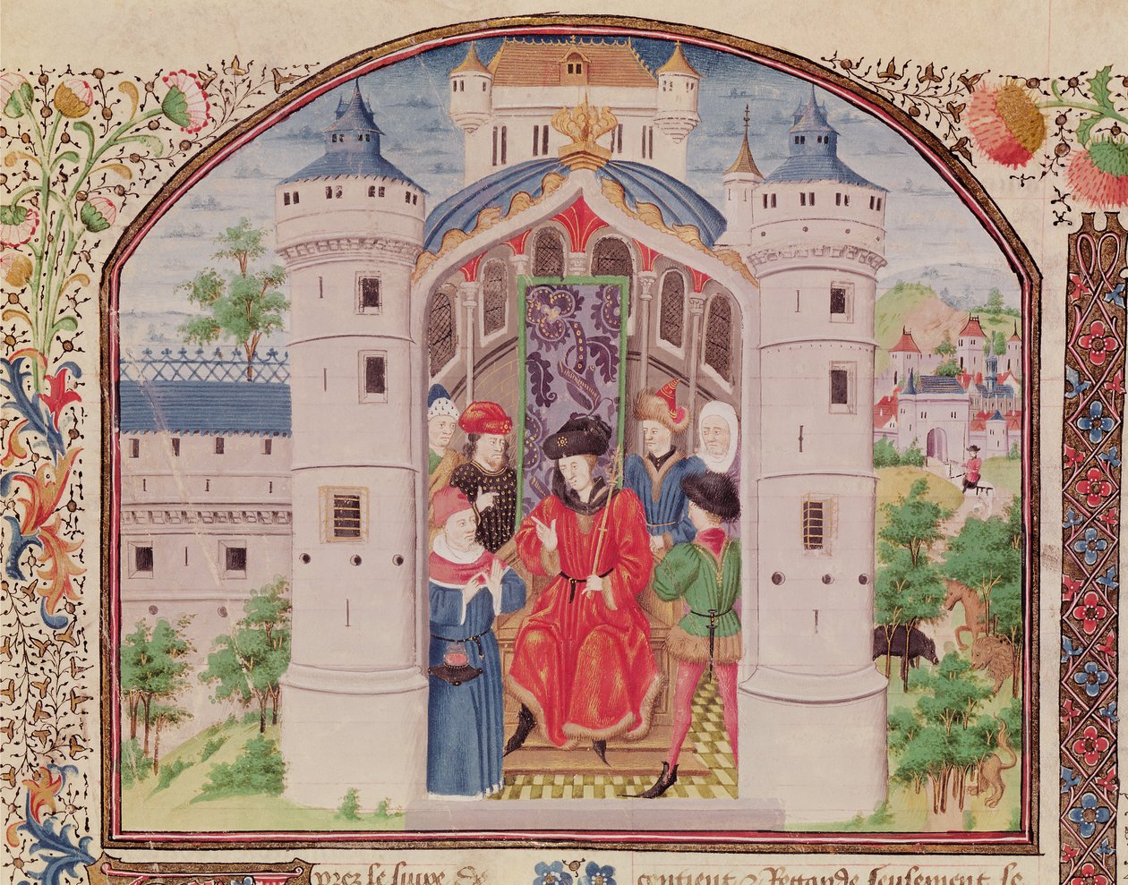 Ms 927 Fol.426 Prezentacja Ekonomii, z Etyki, Polityki i Ekonomii Arystotelesa (384-322 pne) szczegóły (patrz także 165166) autorstwa French School