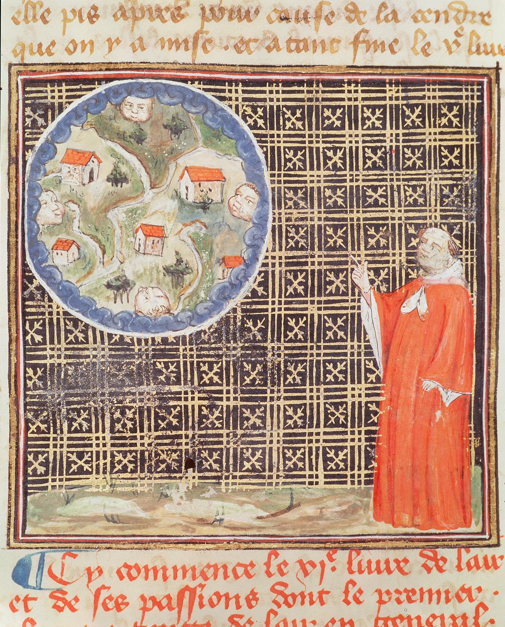 Ms 993 fol.142 Właściwości wody i wiatrów, z Le Livre des Proprietes des Choses Jeana Cordichona autorstwa French School