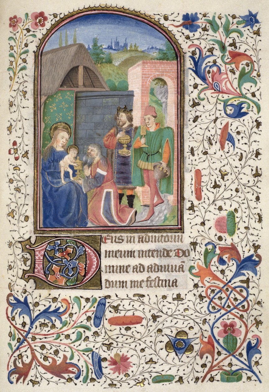 Pani Euing 4 f.49r Mędrcy, z godzin Glasgow autorstwa French School